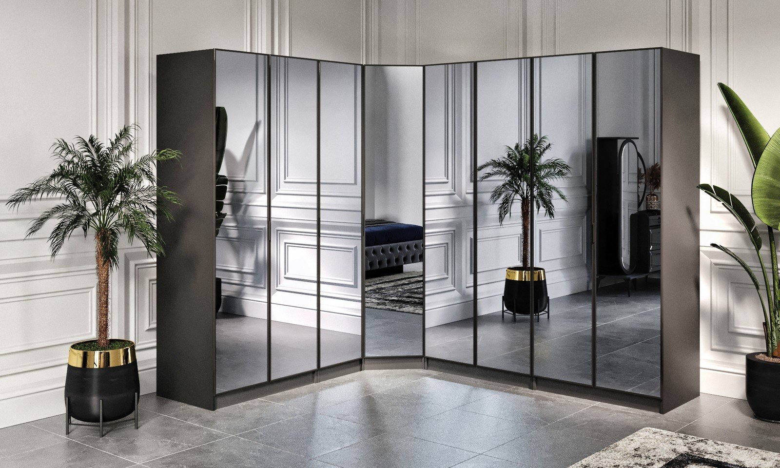 Beyoğlu 8 Kapılı Köşe Dolap