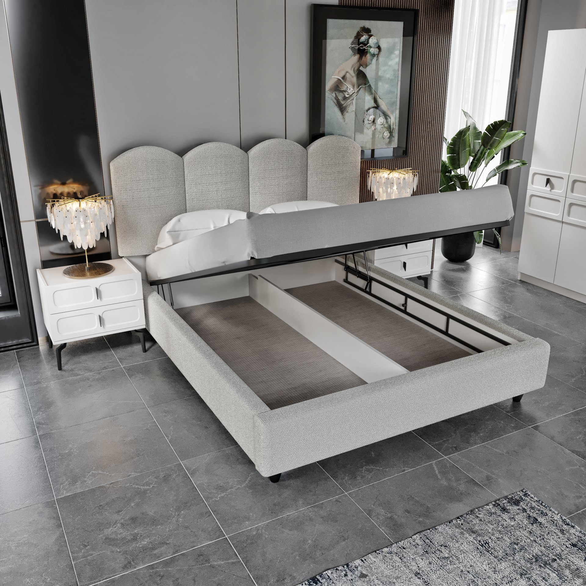 Yağmur Yatak Odası + Yatak Baza Dahil