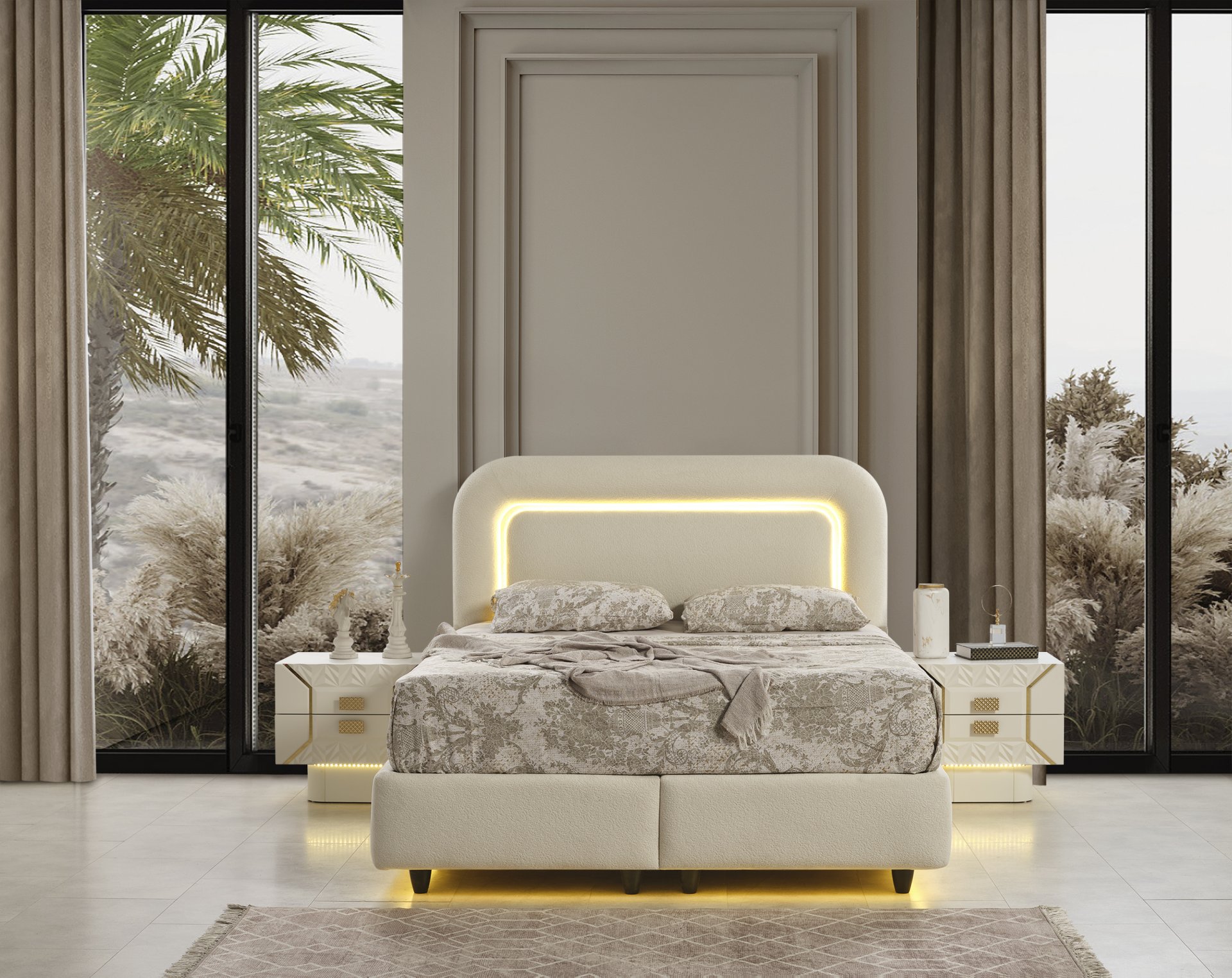 Merlin Yatak Odası + Yatak Baza Dahil