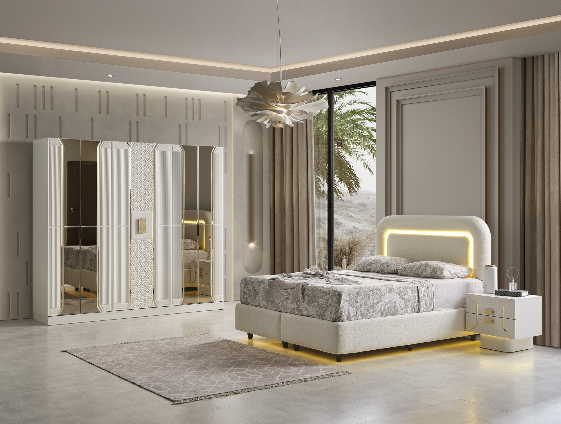 Merlin Yatak Odası + Yatak Baza Dahil