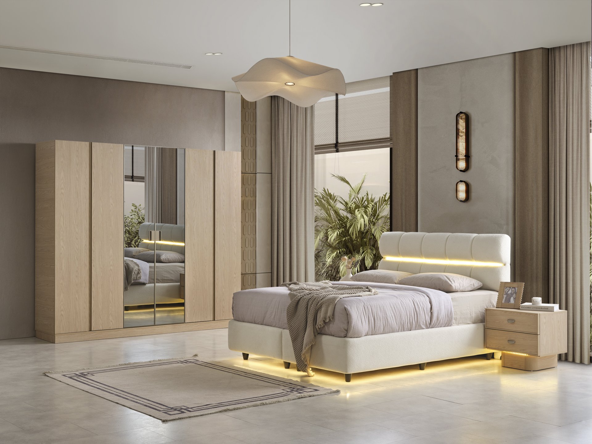 Motto Yatak Odası + Yatak Baza Dahil