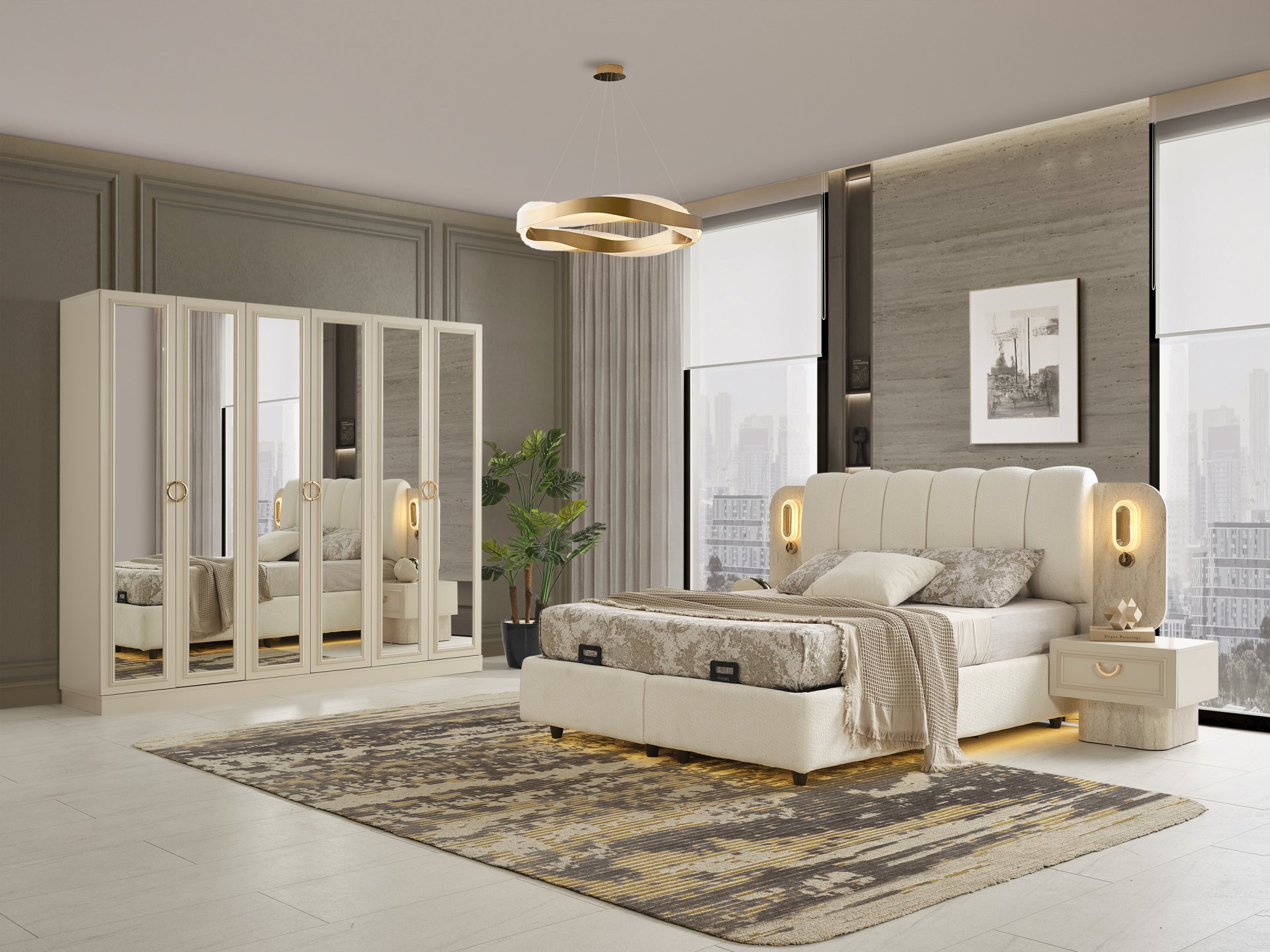 Burgaz Yatak Odası + Yatak Baza Dahil