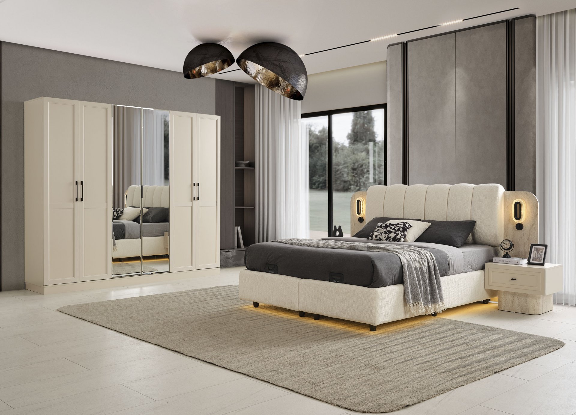 Heybeli Yatak Odası + Yatak Baza Dahil