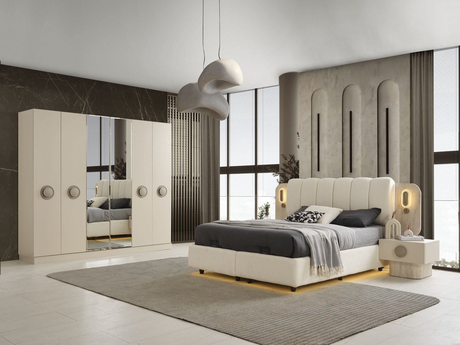 Moda Yatak Odası + Yatak Baza Dahil