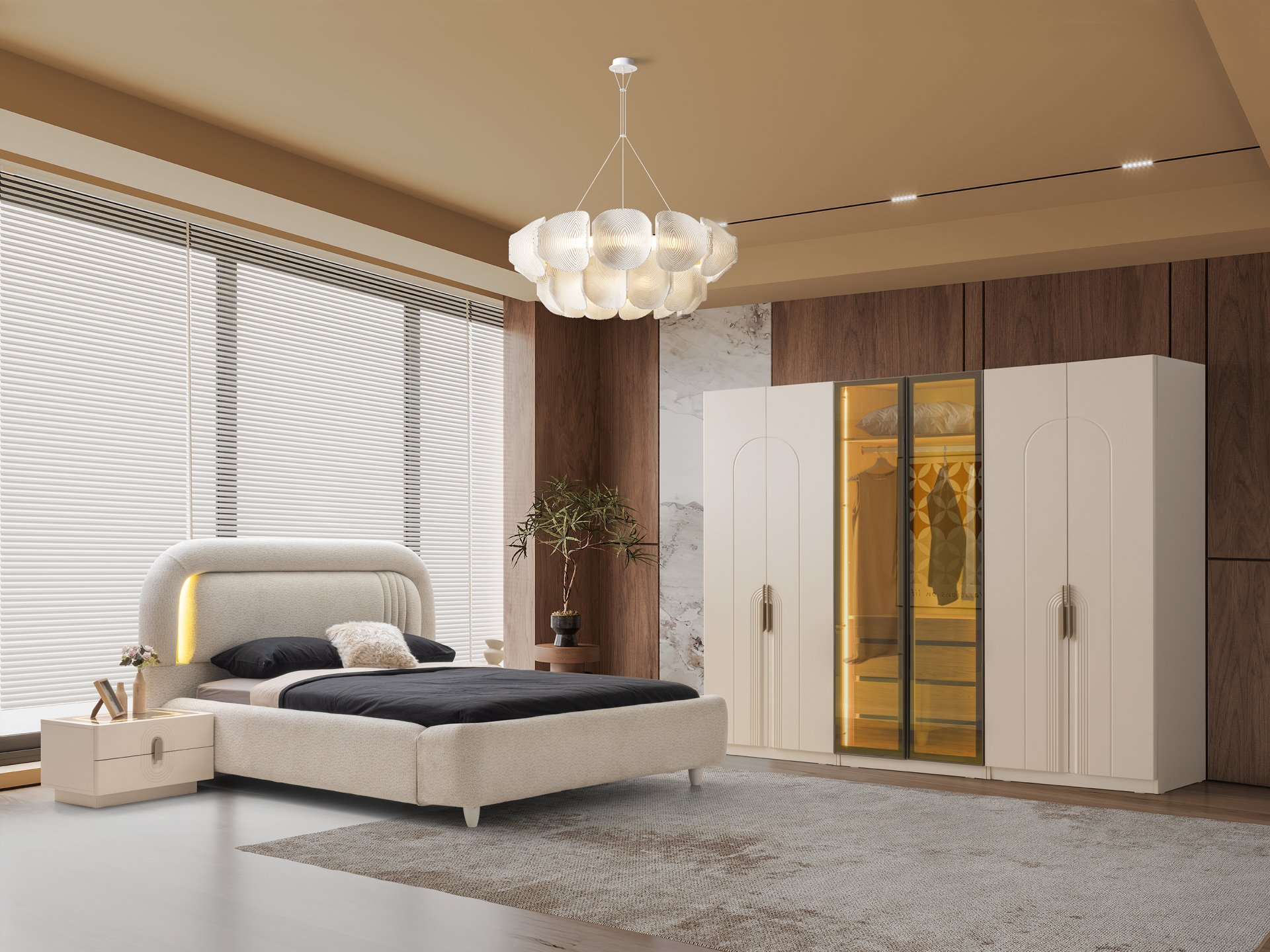 Luzzi Yatak Odası + Yatak Baza Dahil