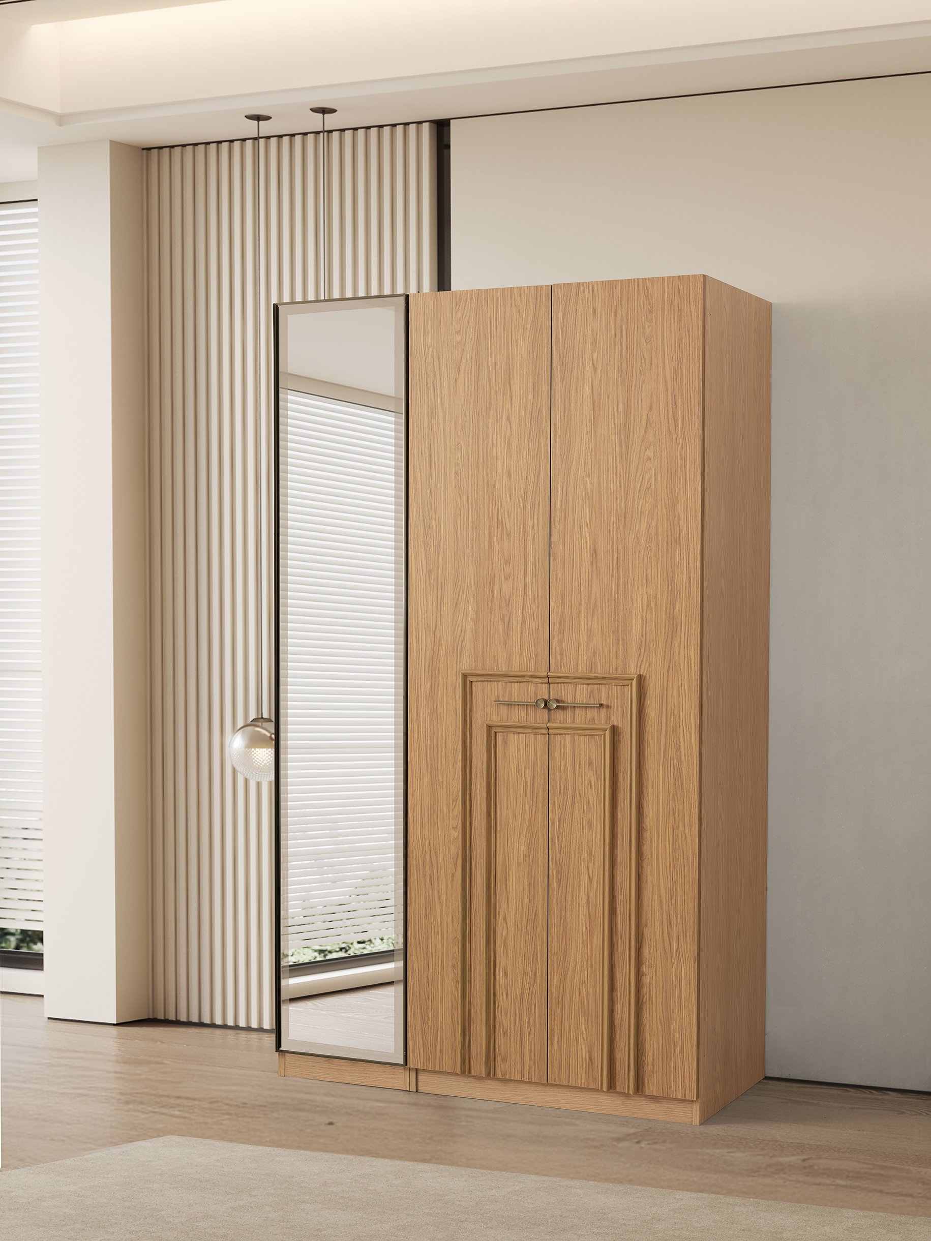 Neon 3 Kapaklı Dolap