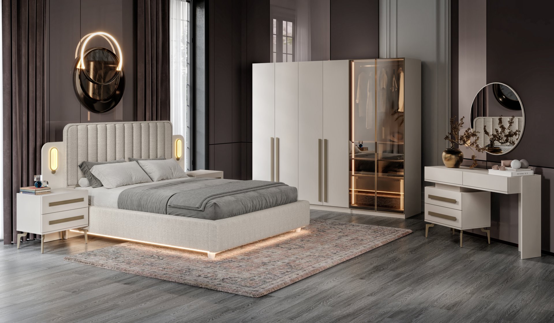 Silivri Yatak Odası Baza + Yataş Puffy Yatak Dahil