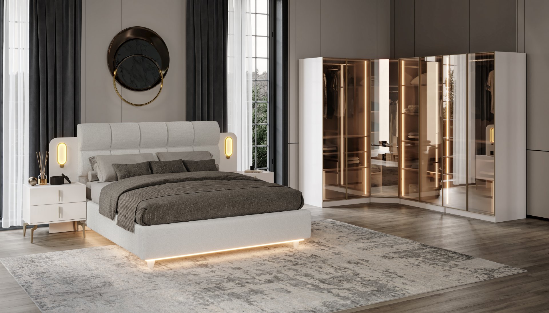 Beyoğlu Aytaşı Köşe Yatak Odası + Yatak Baza Dahil