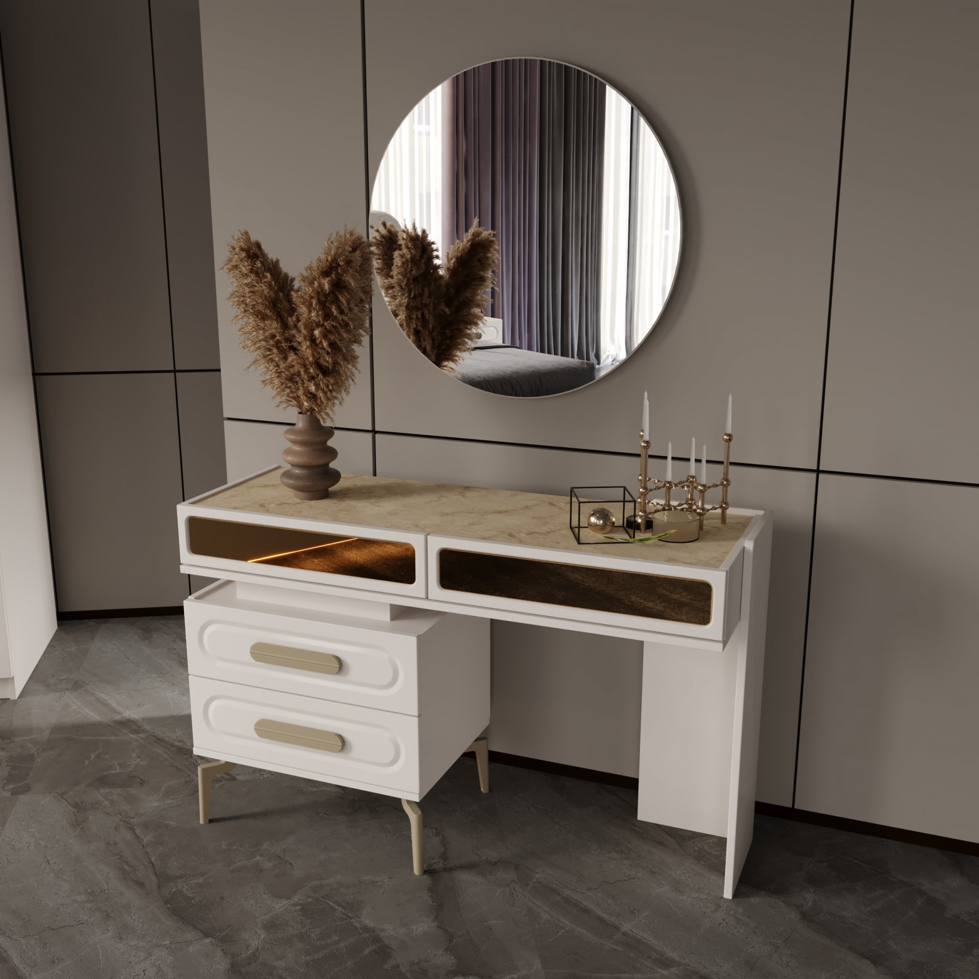 Çınar Köşe Yatak Odası + Yatak Baza Dahil