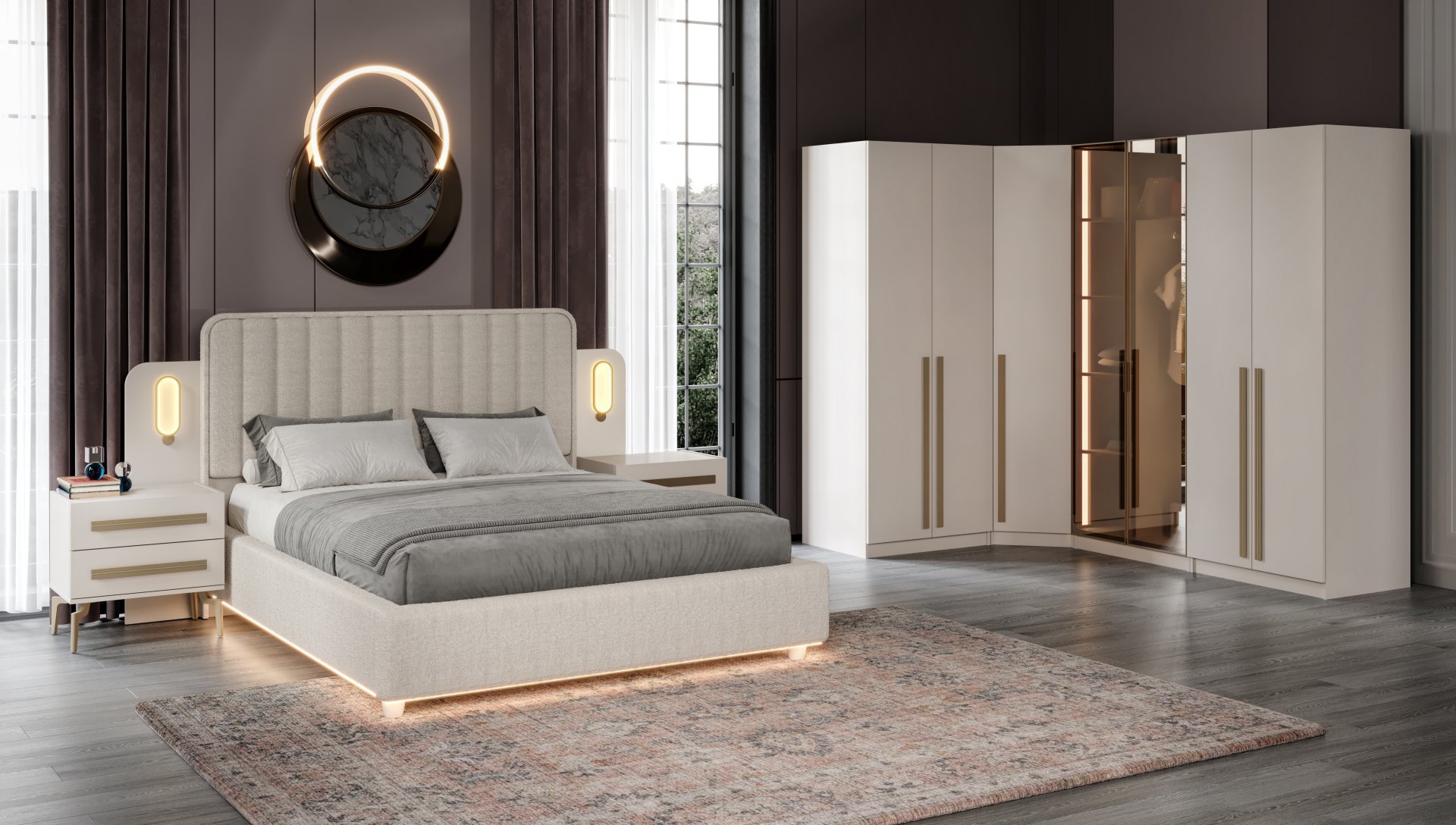 Silivri Köşe Yatak Odası + Yatak Baza Dahil