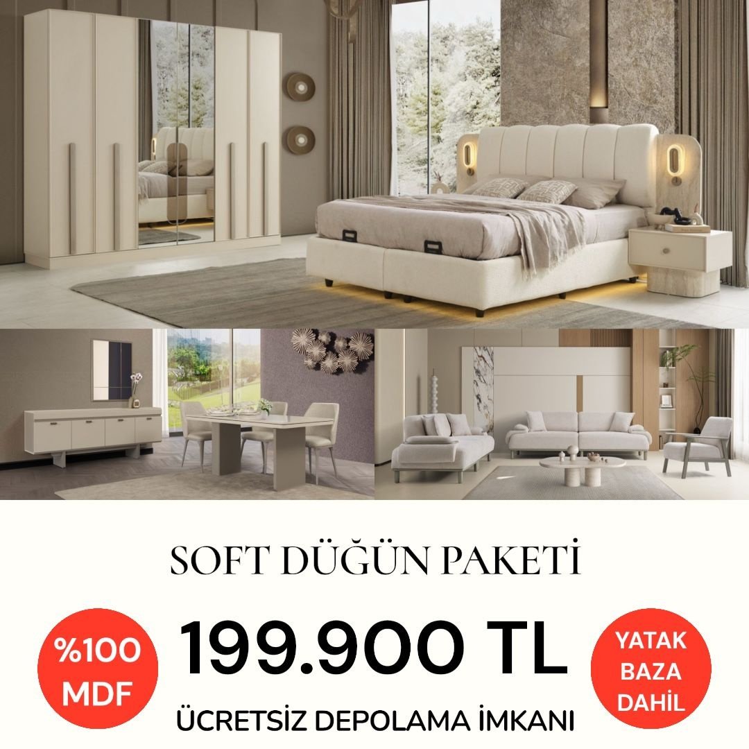 Soft Düğün Paketi (Yatak Baza Dahil)