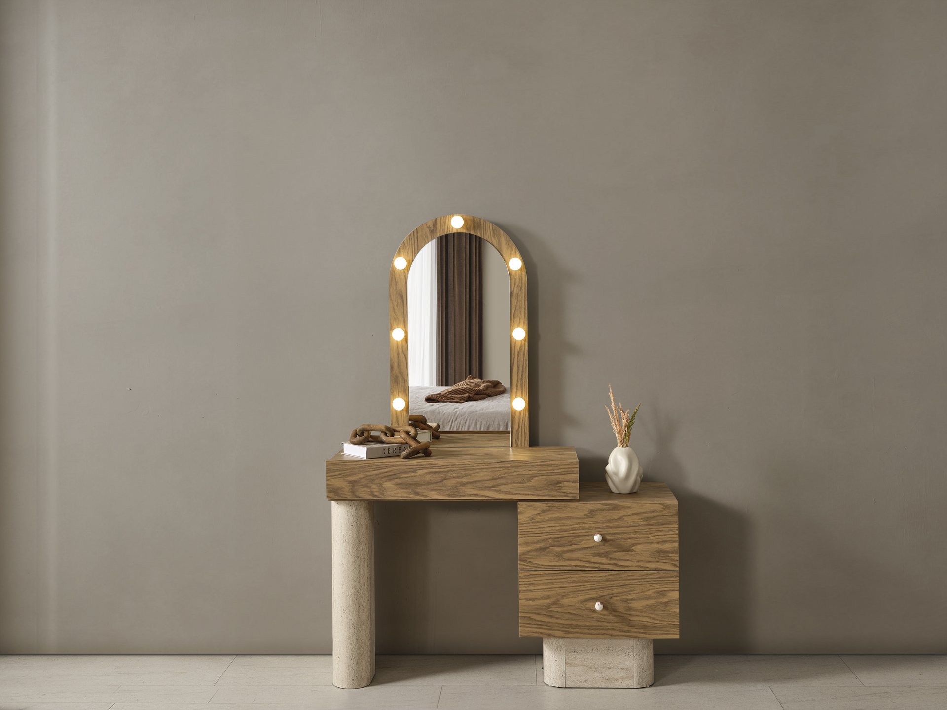 Santorini Yatak Odası + Yatak Baza Dahil