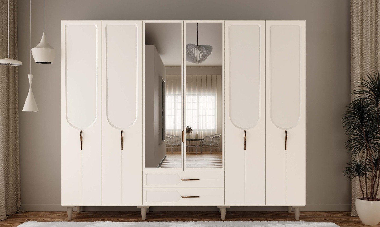 Açelya 6 Kapaklı Dolap