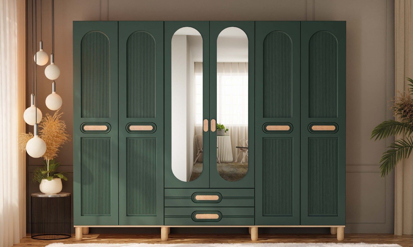 Begonya 6 Kapaklı Dolap