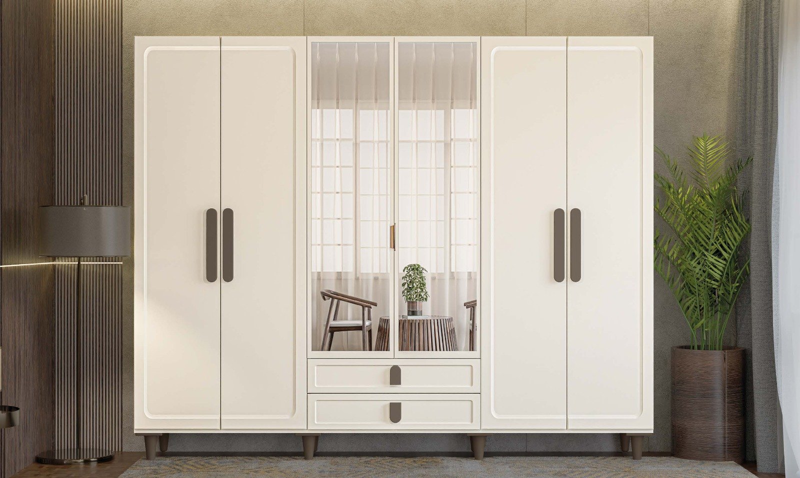 Manolya 6 Kapaklı Dolap