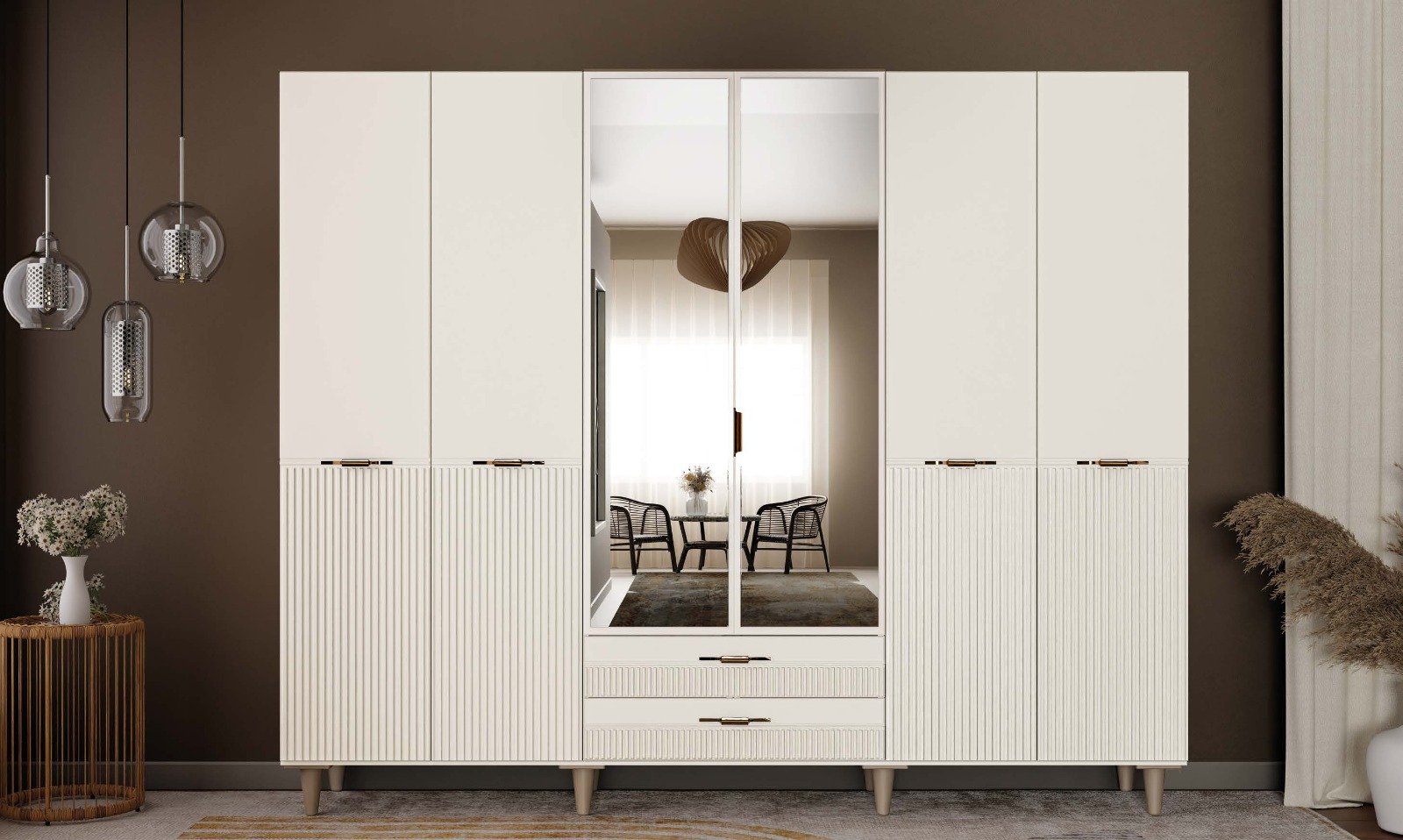 Menekşe 6 Kapaklı Dolap