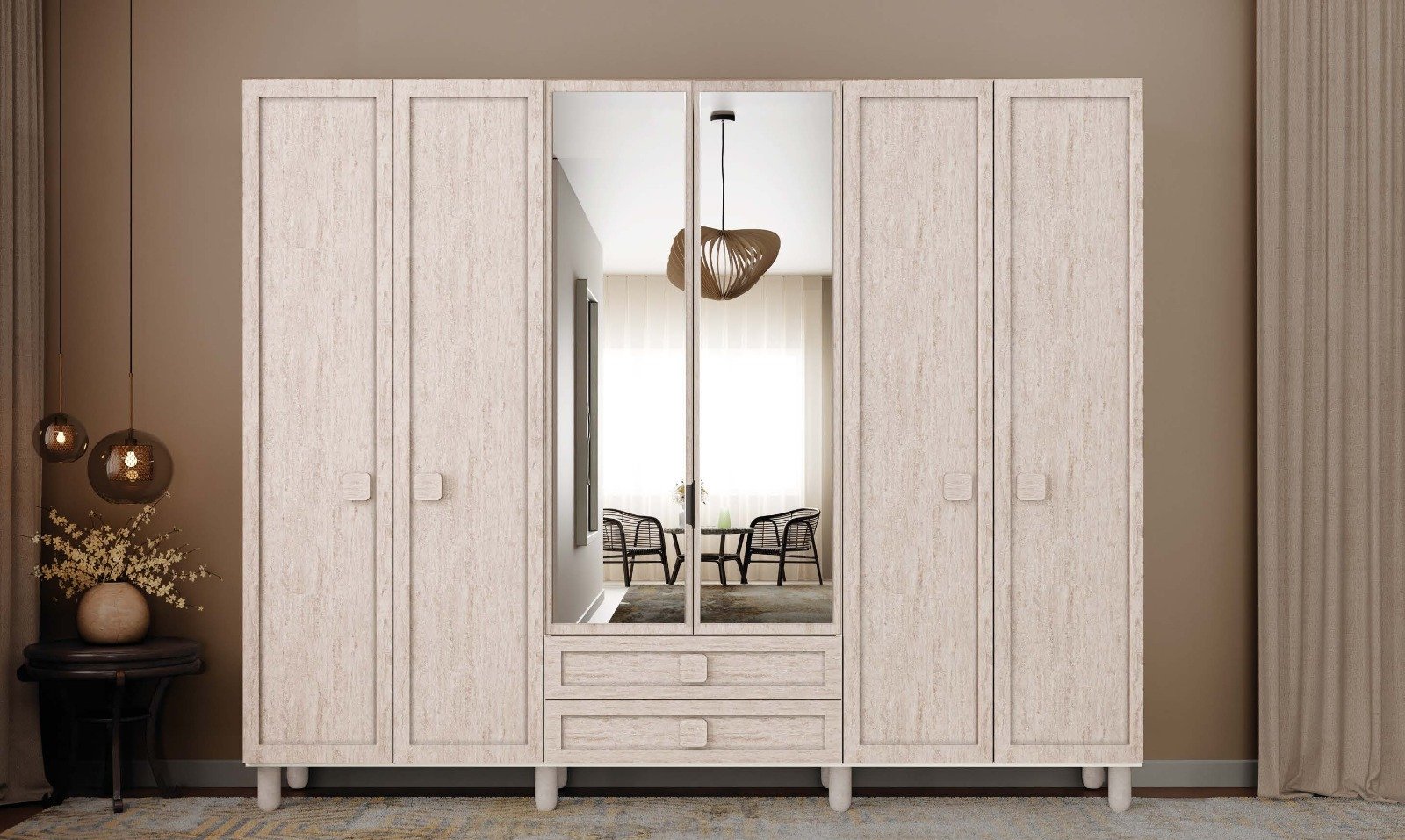 Nilüfer 6 Kapaklı Dolap