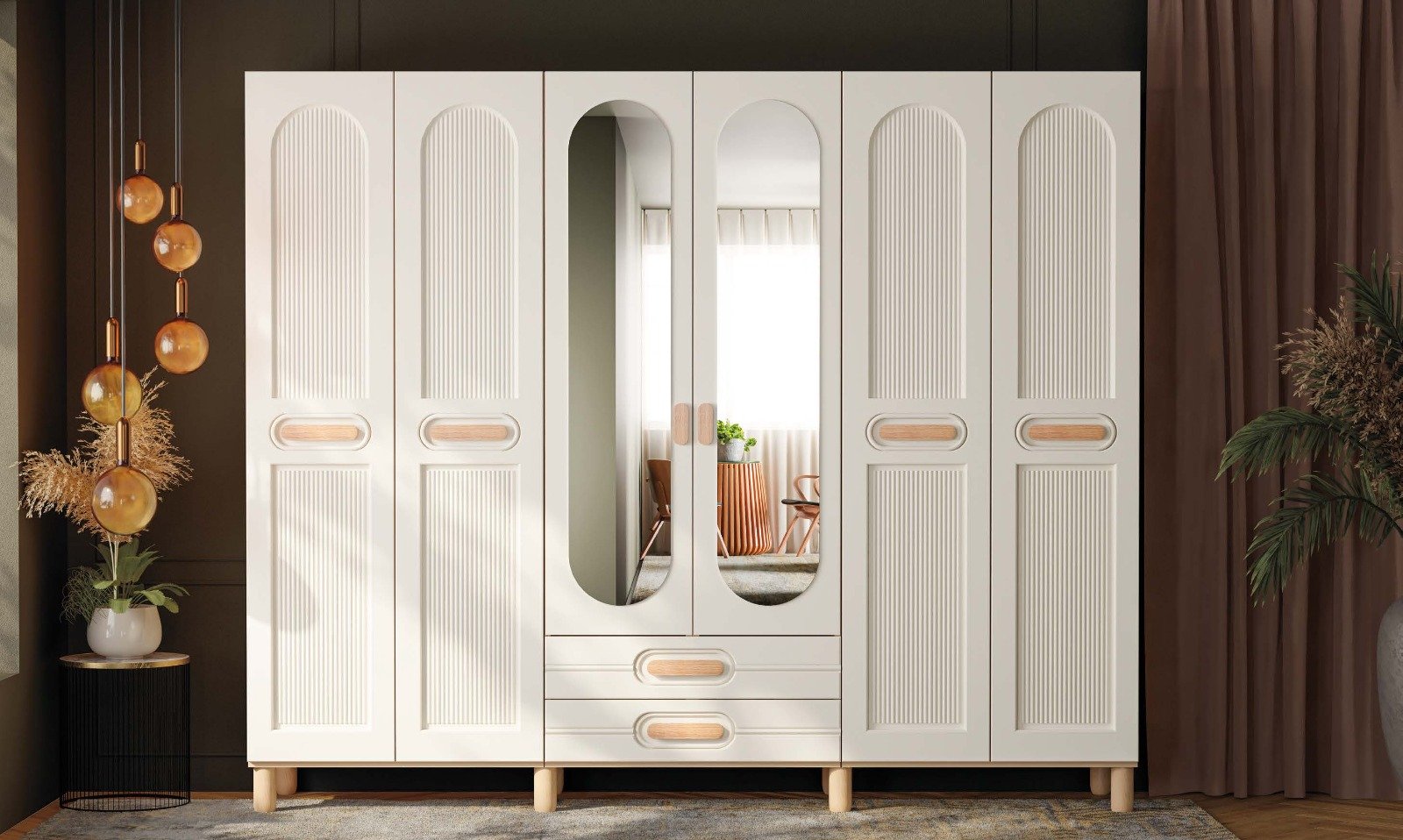 Orkide 6 Kapaklı Dolap