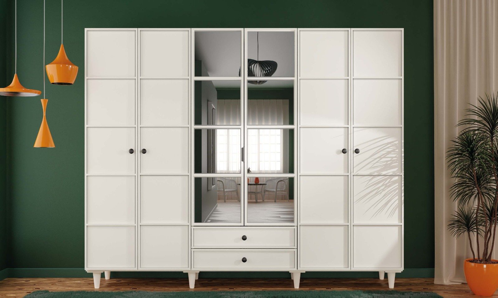 Zambak 6 Kapaklı Dolap