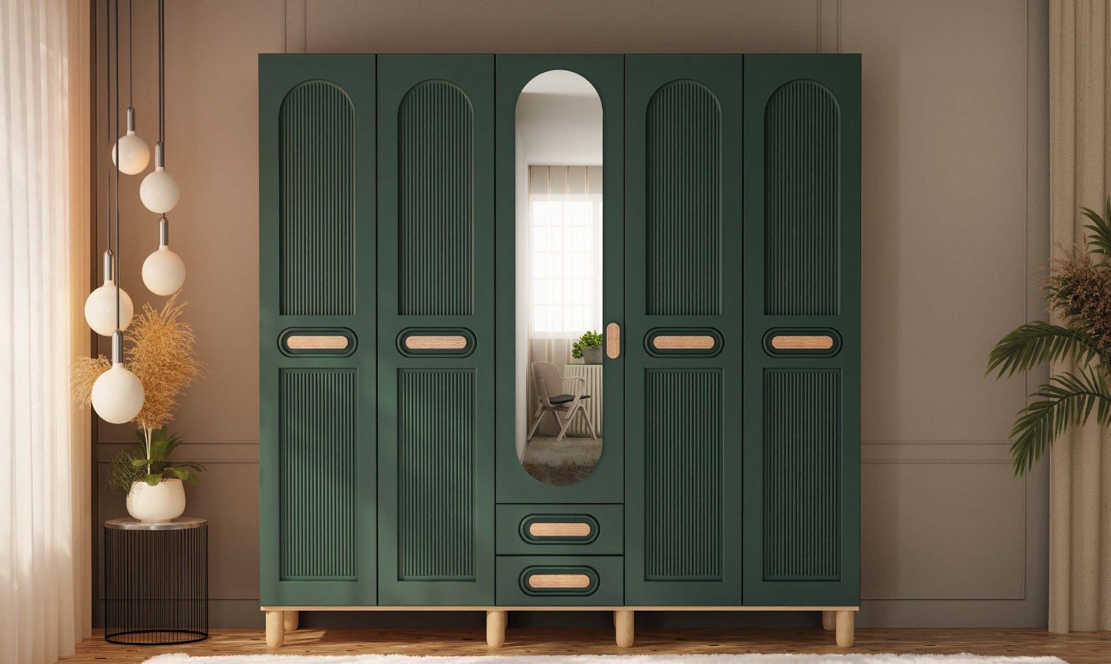 Begonya 5 Kapaklı Dolap