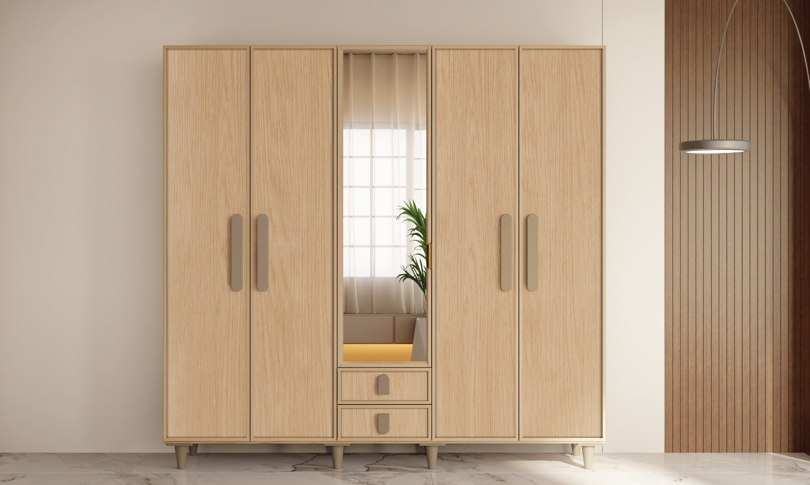 Karanfil 5 Kapaklı Dolap